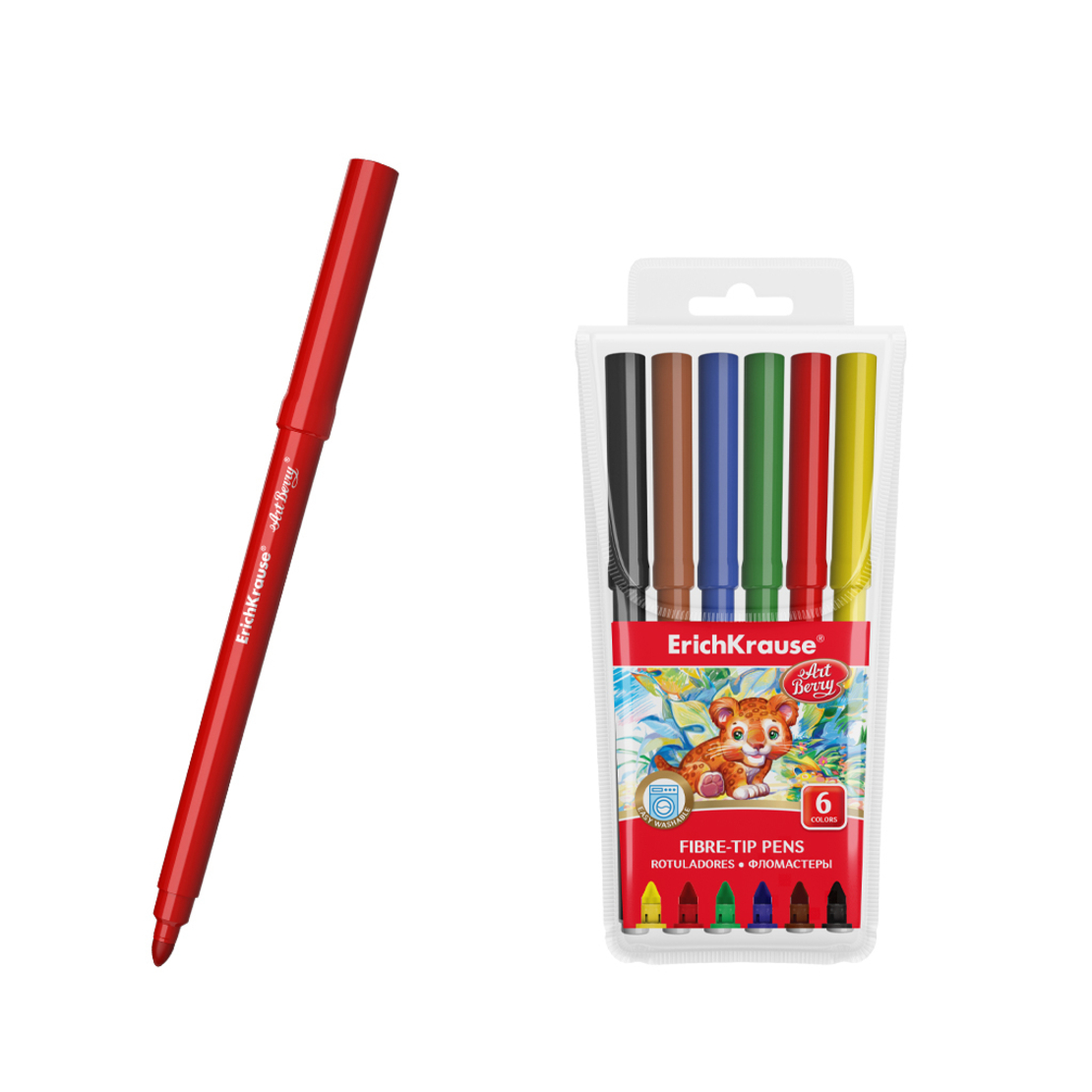 טוש רחיץ 6 צבעים