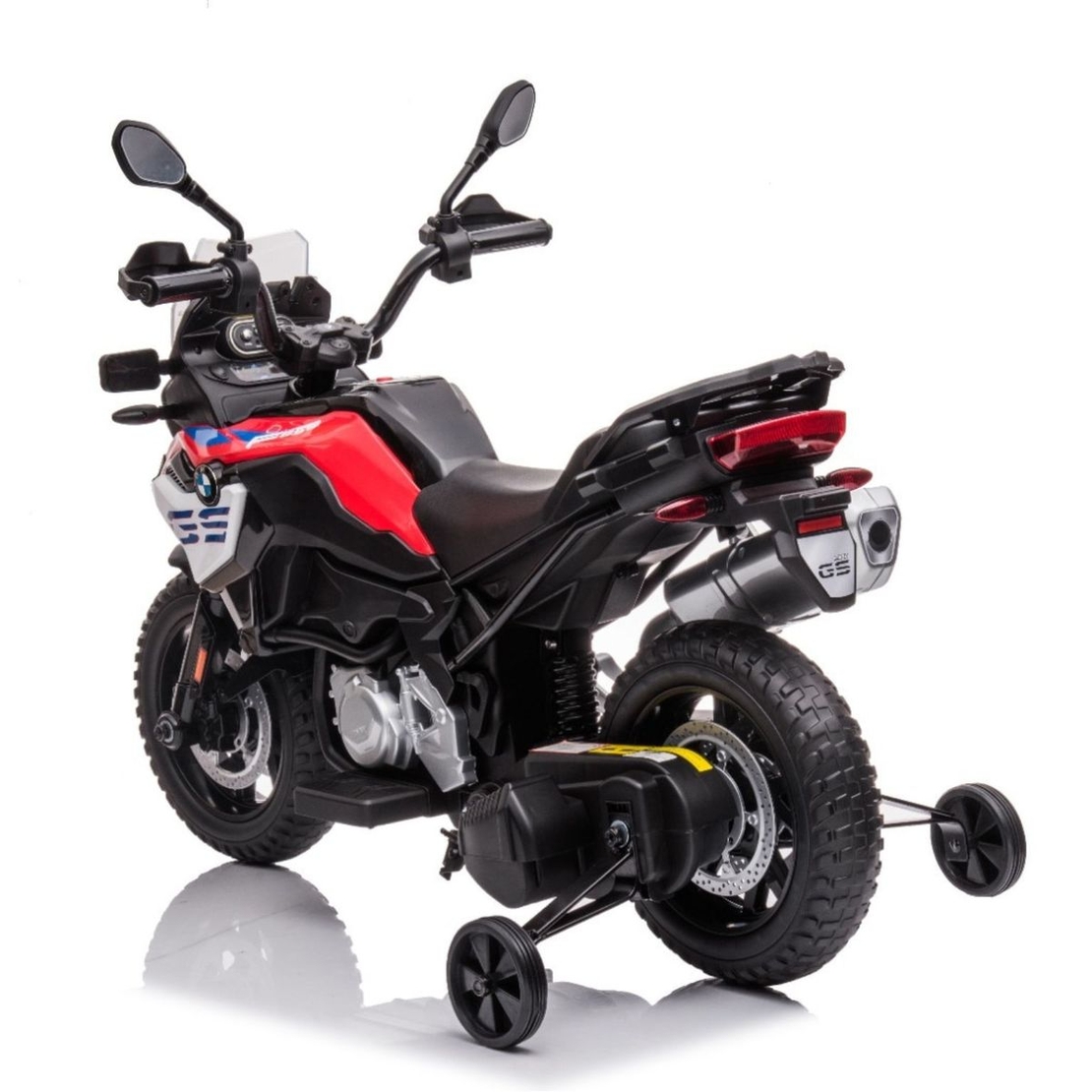 אופנוע ב.מ.וו BMW F850 GS ממונע לילדים עם גלגלי גומי אמיתיים – 12 וולט