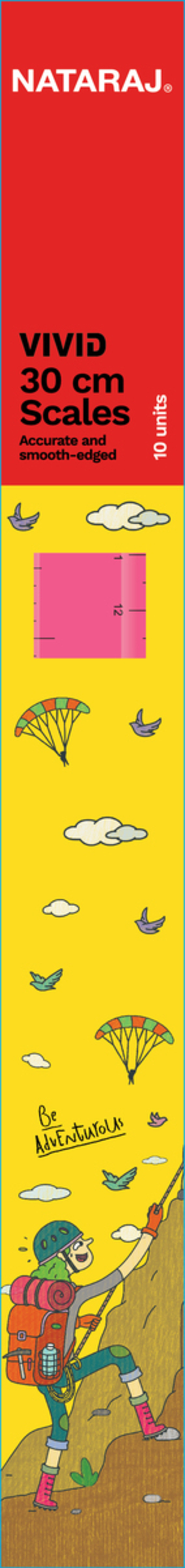 NATARAJ סרגל ויויד 30 סמ *10