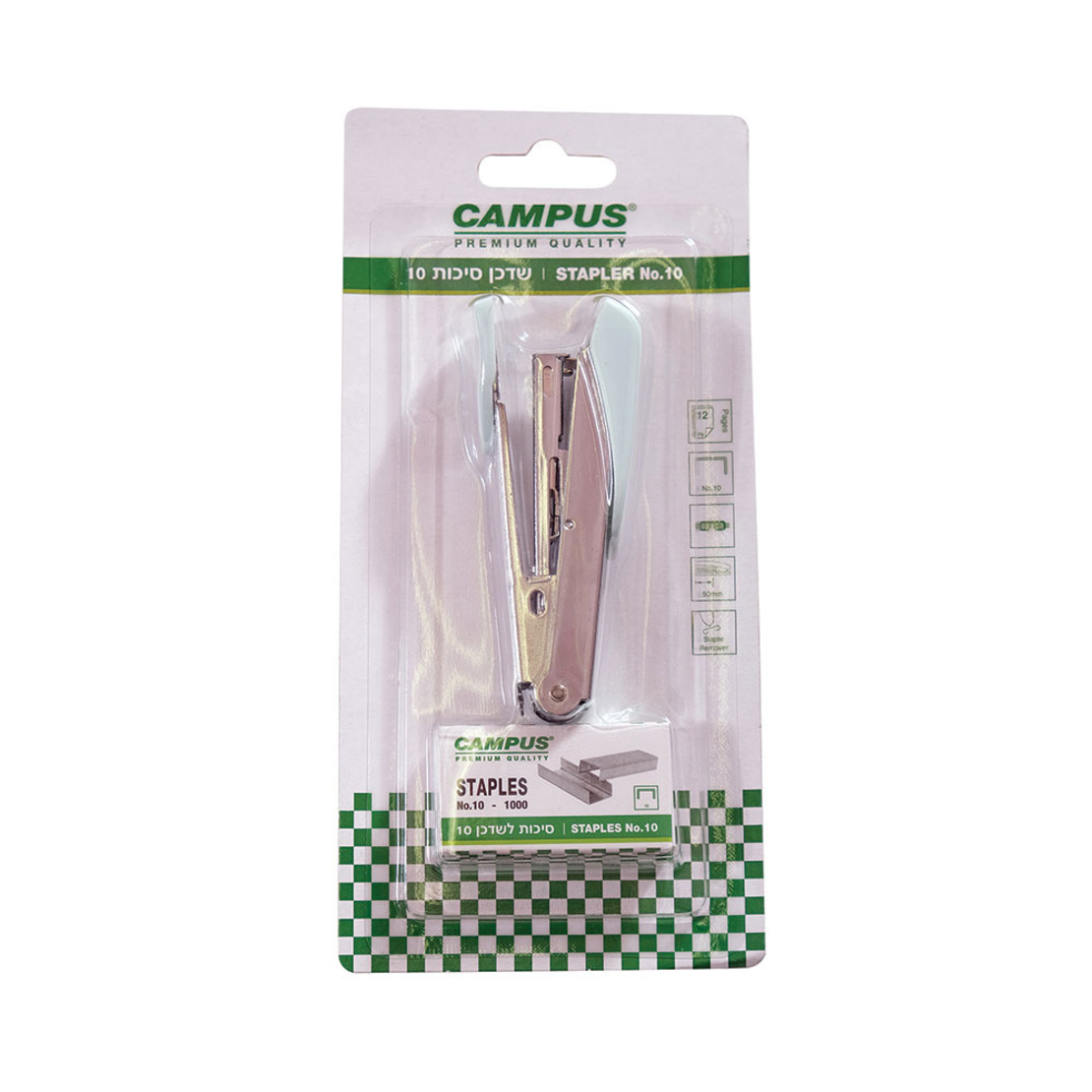 מהדק 10 מטאלי צבעי פסטל קמפוס