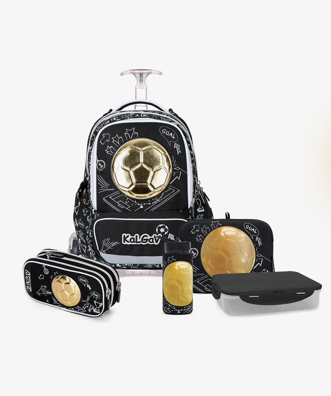 מארז X-Fix trolley Soccer Ball שחור זהב