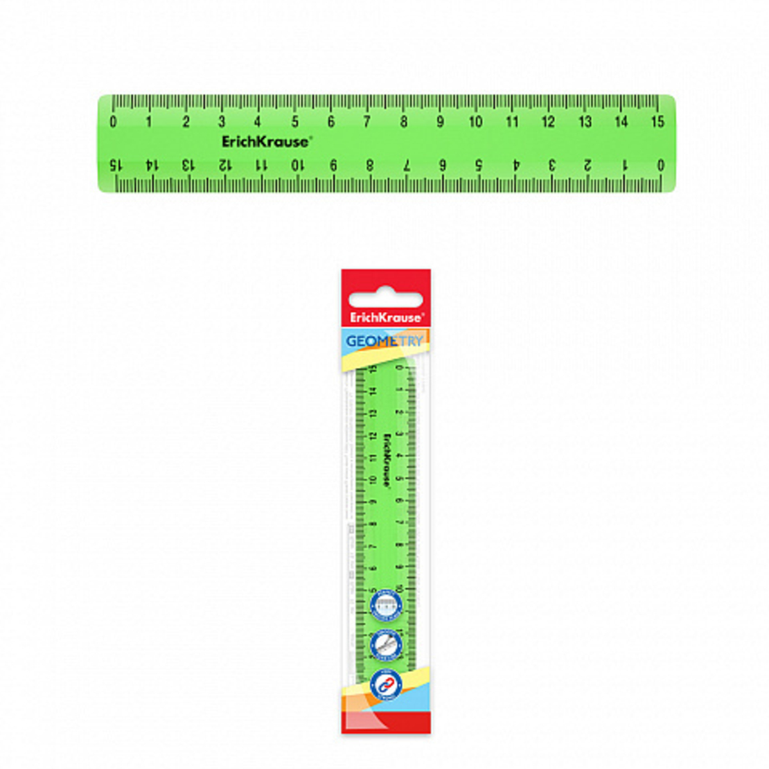 סרגל 15 סמ ניון ירוק