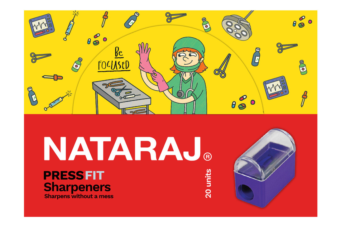 NATARAJ PRESSFIT מחדד מיכל קטן קופסה*20