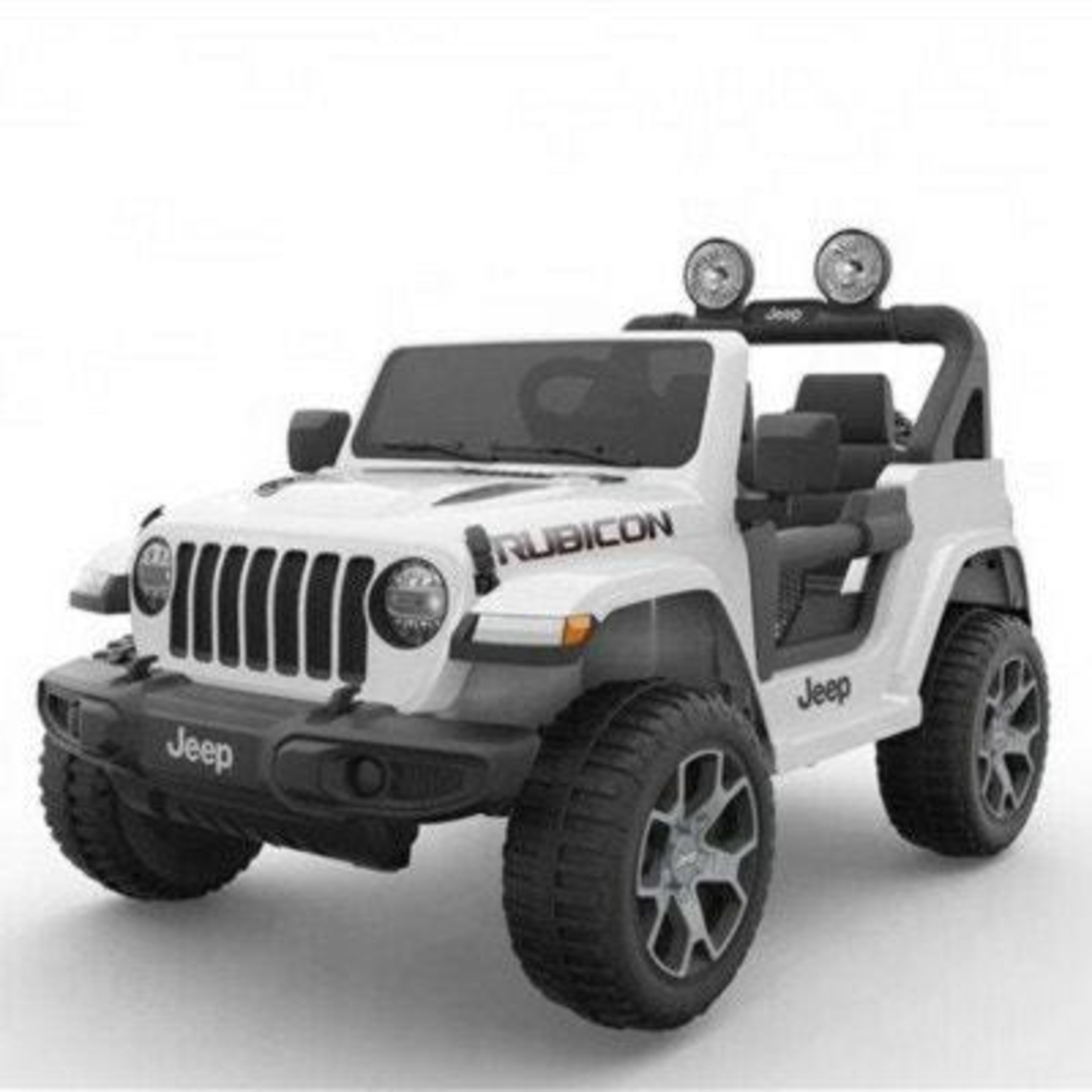 ג'יפ רנגלר ממונע לילדים 24V בצבע לבן