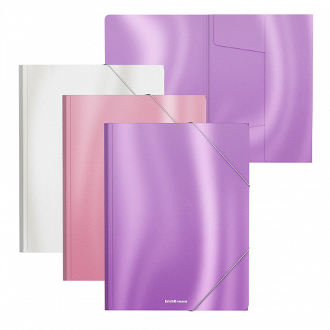 תיקייה עם גומי מעורב צבעים A4 GLOSSY CANDY