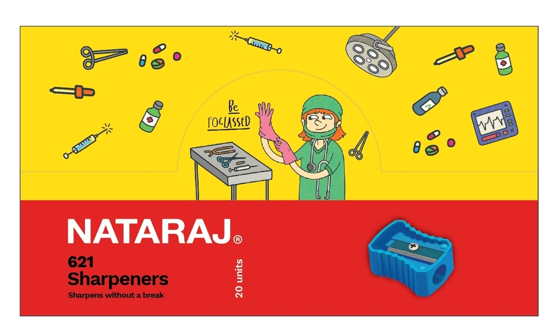 NATARAJ TIDY UP מחדד עם מחק צבעוני מעמד