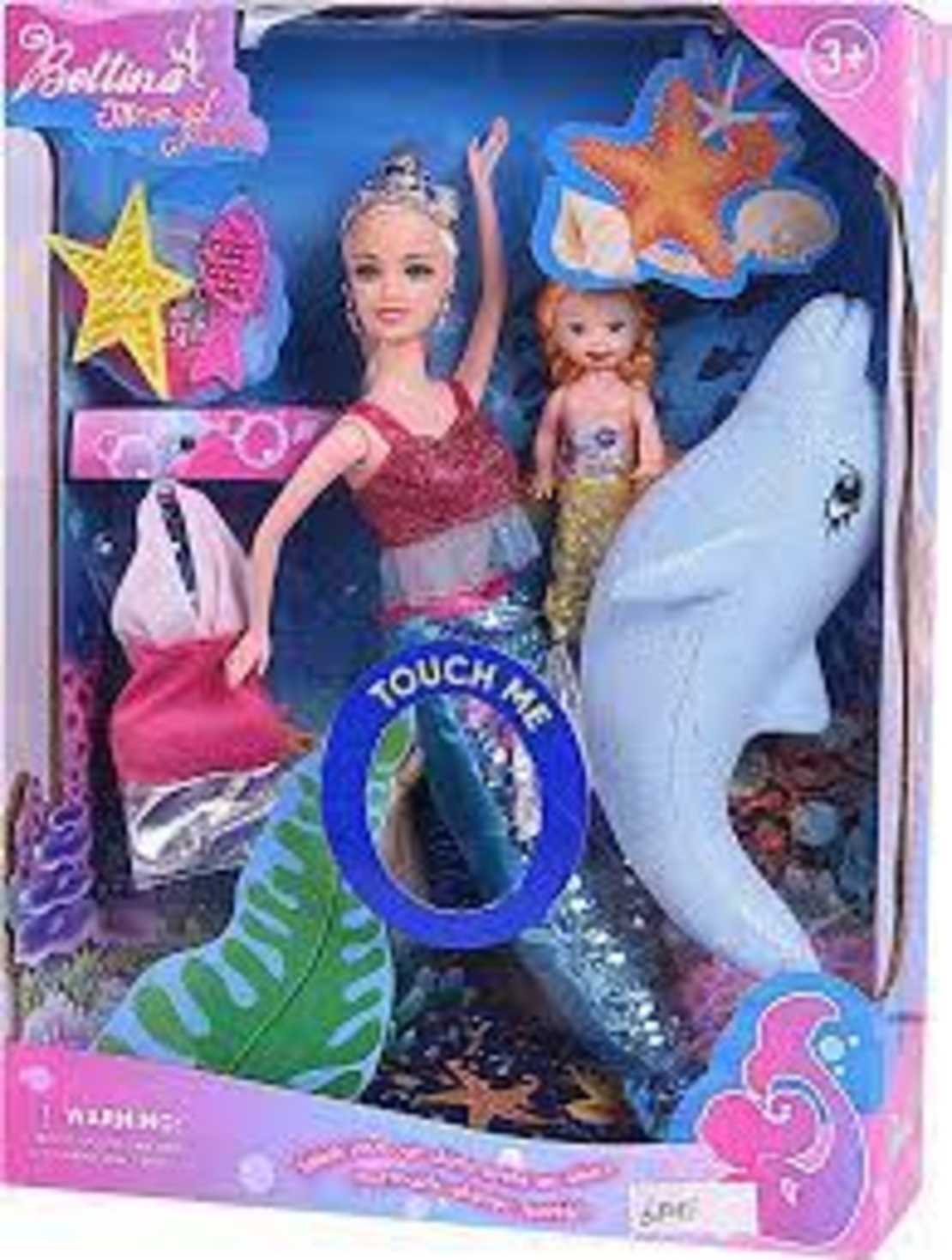 סט משחק בובת נסיכה בתולת ים