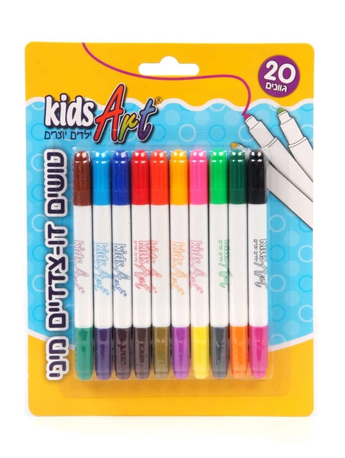 טוש דו צדדי מיני 20 גוונים