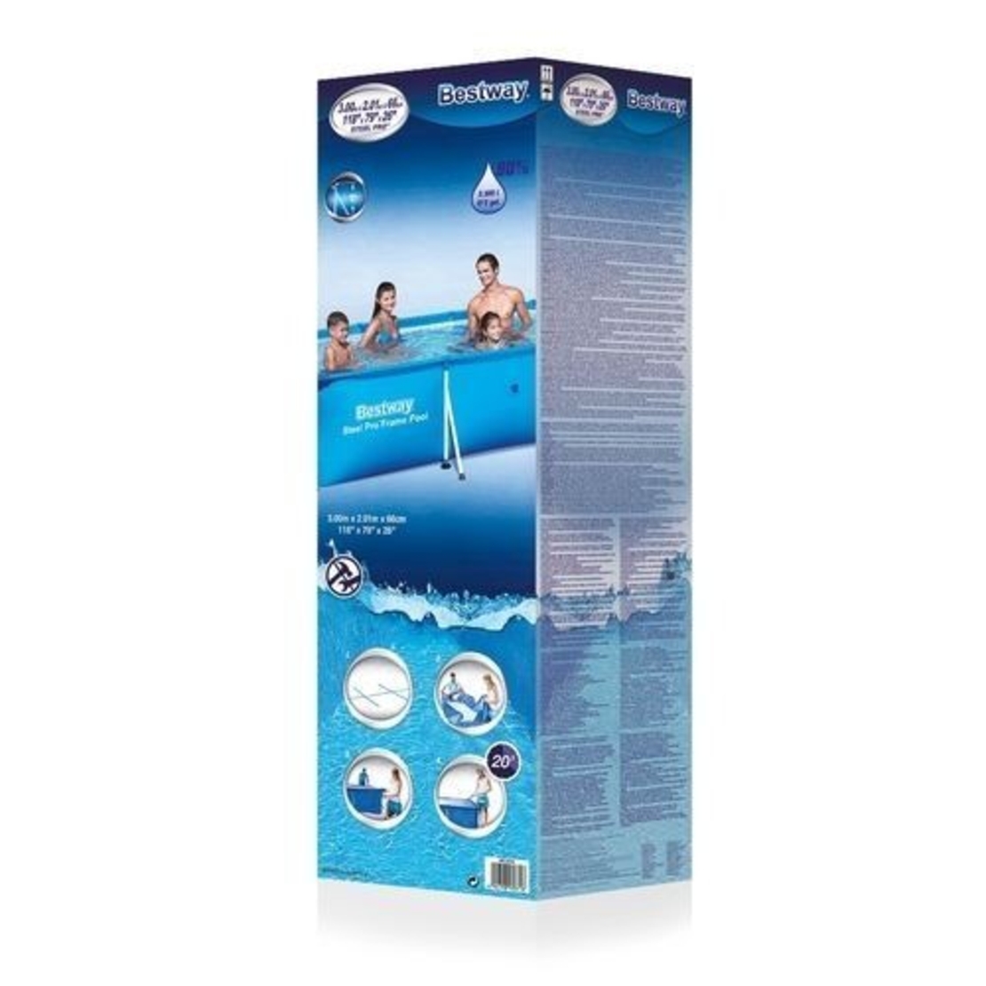 בריכת עמודים מלבנית 259X170X61 BESTWAY דגם 56403