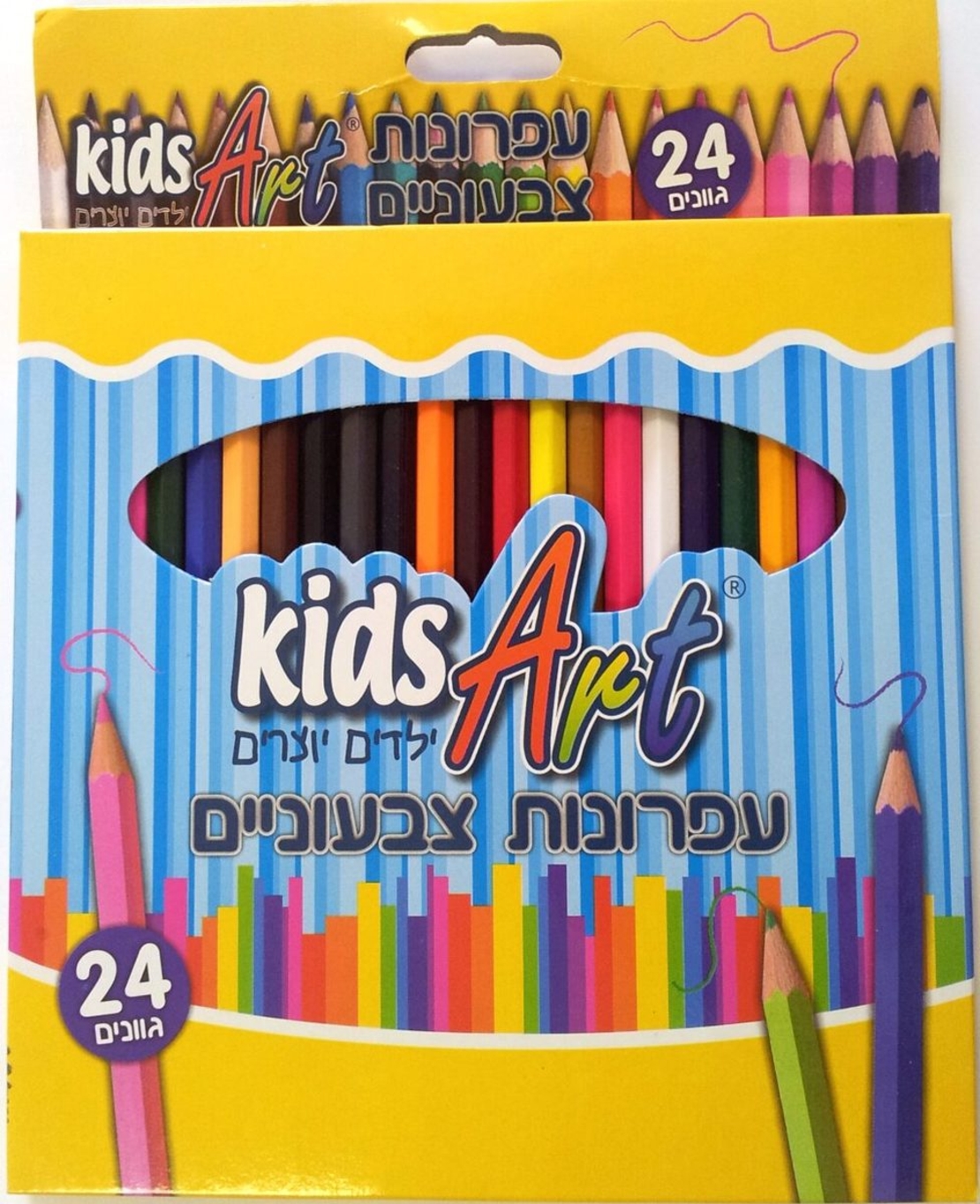 עפרונות צבעוניים סט 24 קידס ארט