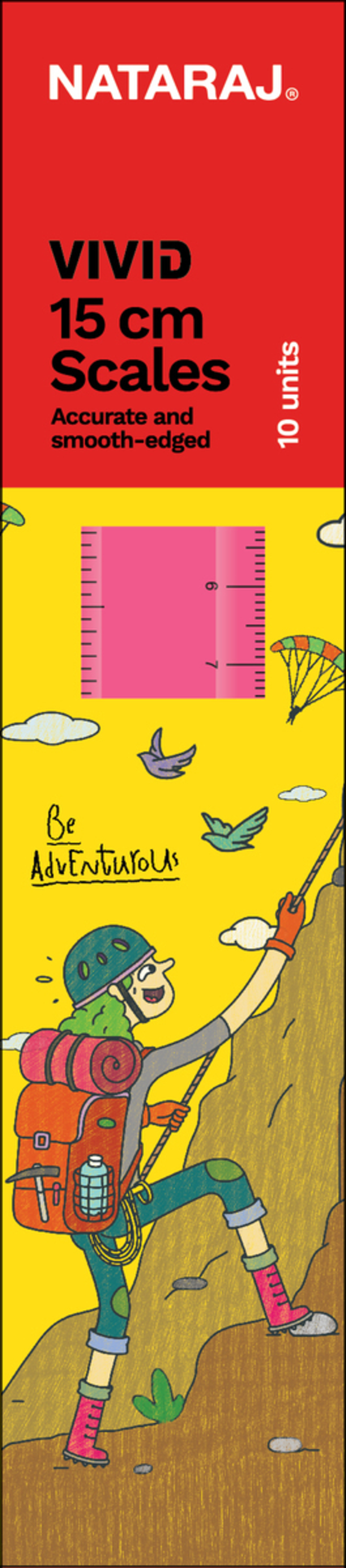 NATARAJ סרגל ויויד 15 סמ *10