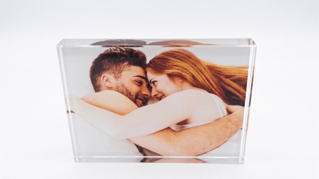 הדפסה על בלוק זכוכית עומד 18x13