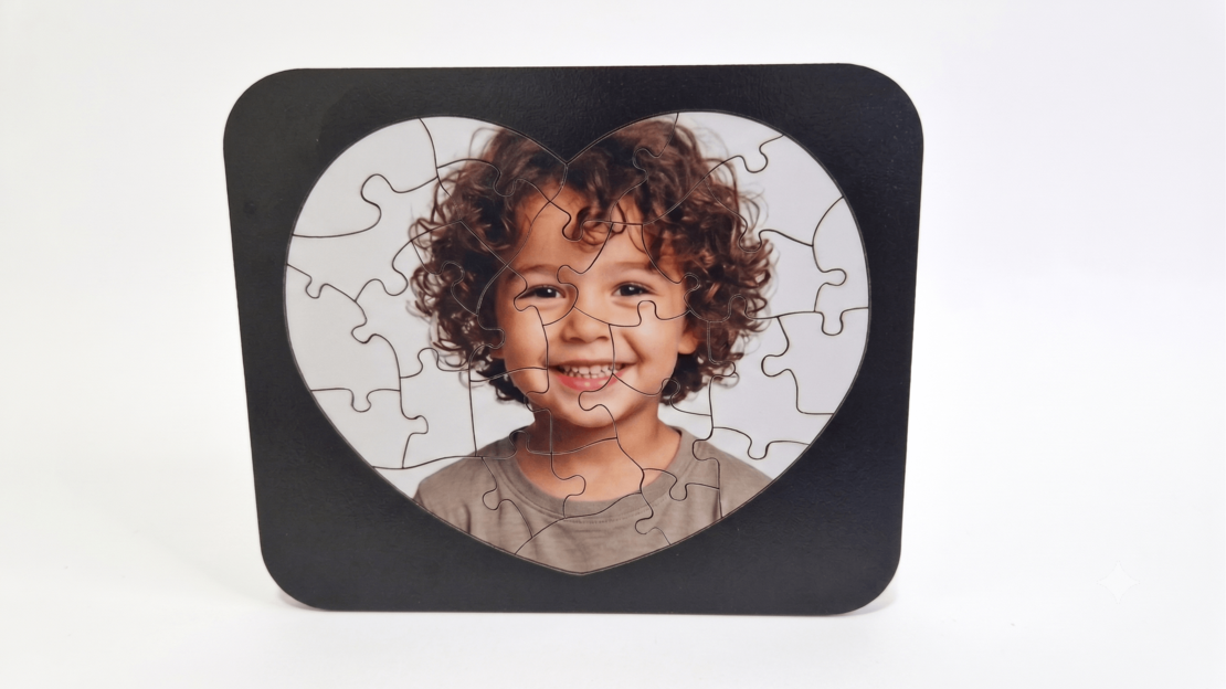 פאזל מודפס בצורת לב 15X13