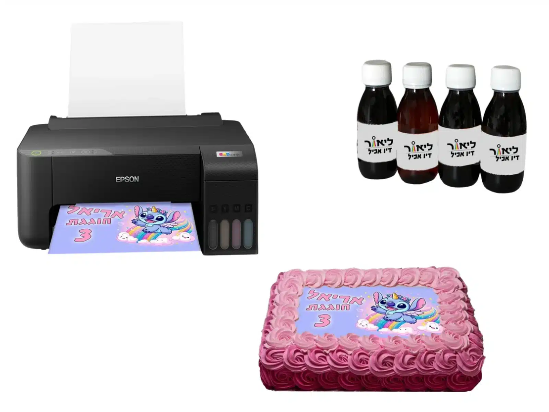 מדפסת סוכר הזרקת דיו Epson L1250 A4 – מדפסת דפי סוכר לעוגות חבילה מלאה