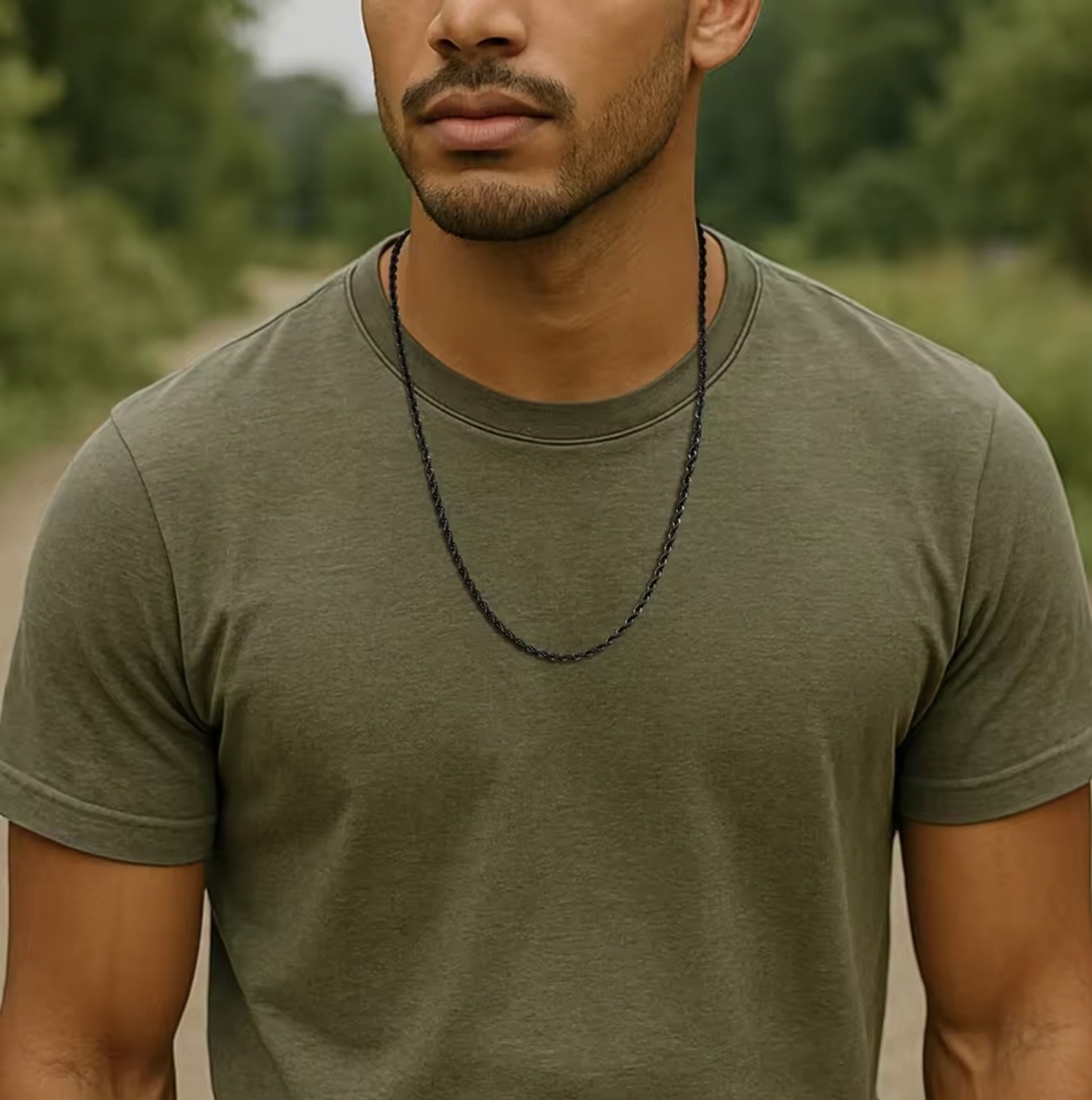 שרשרת חבל אלקום 3  שחור