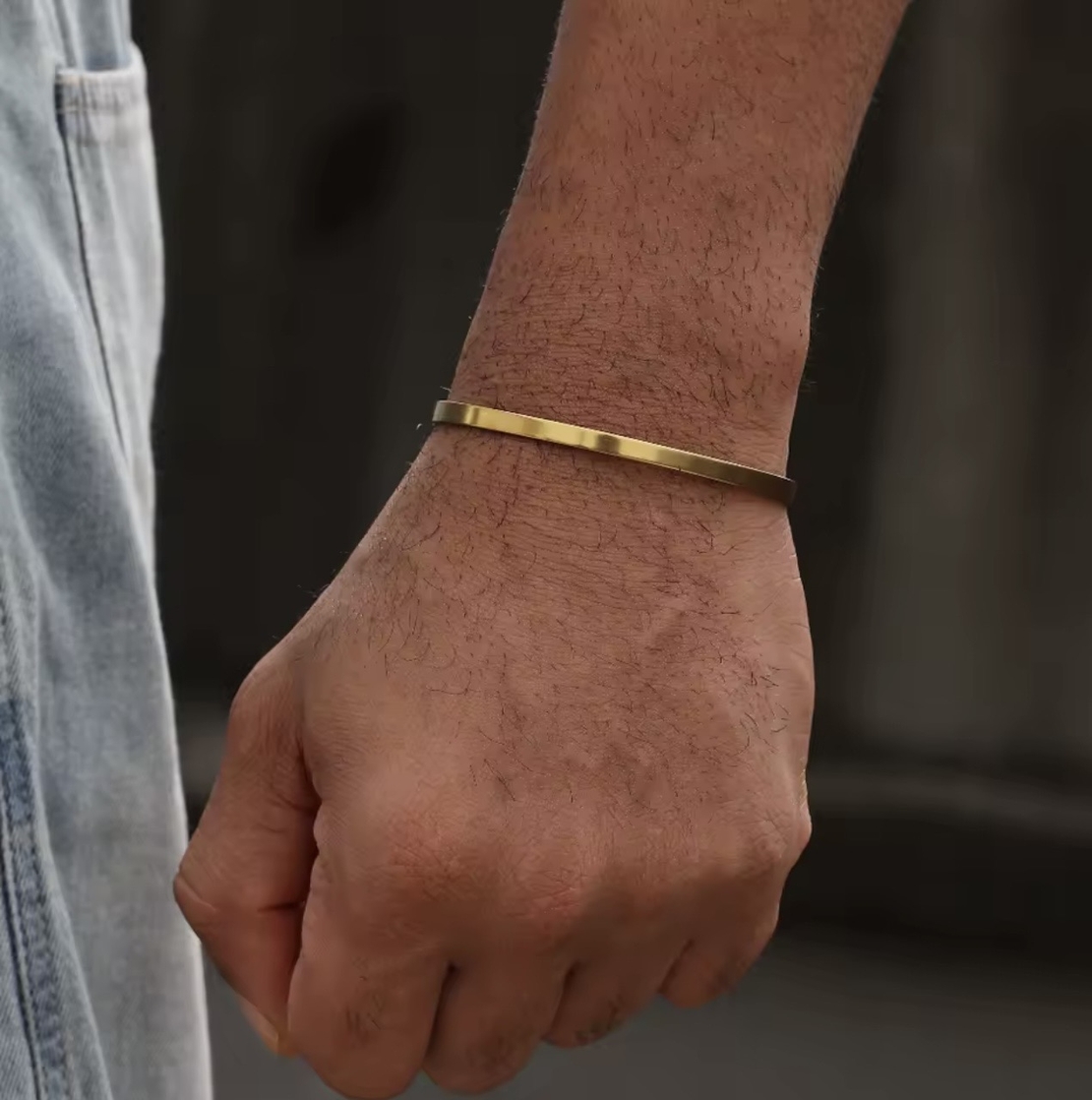 צמיד  לוקצ׳ור קשיח זהב