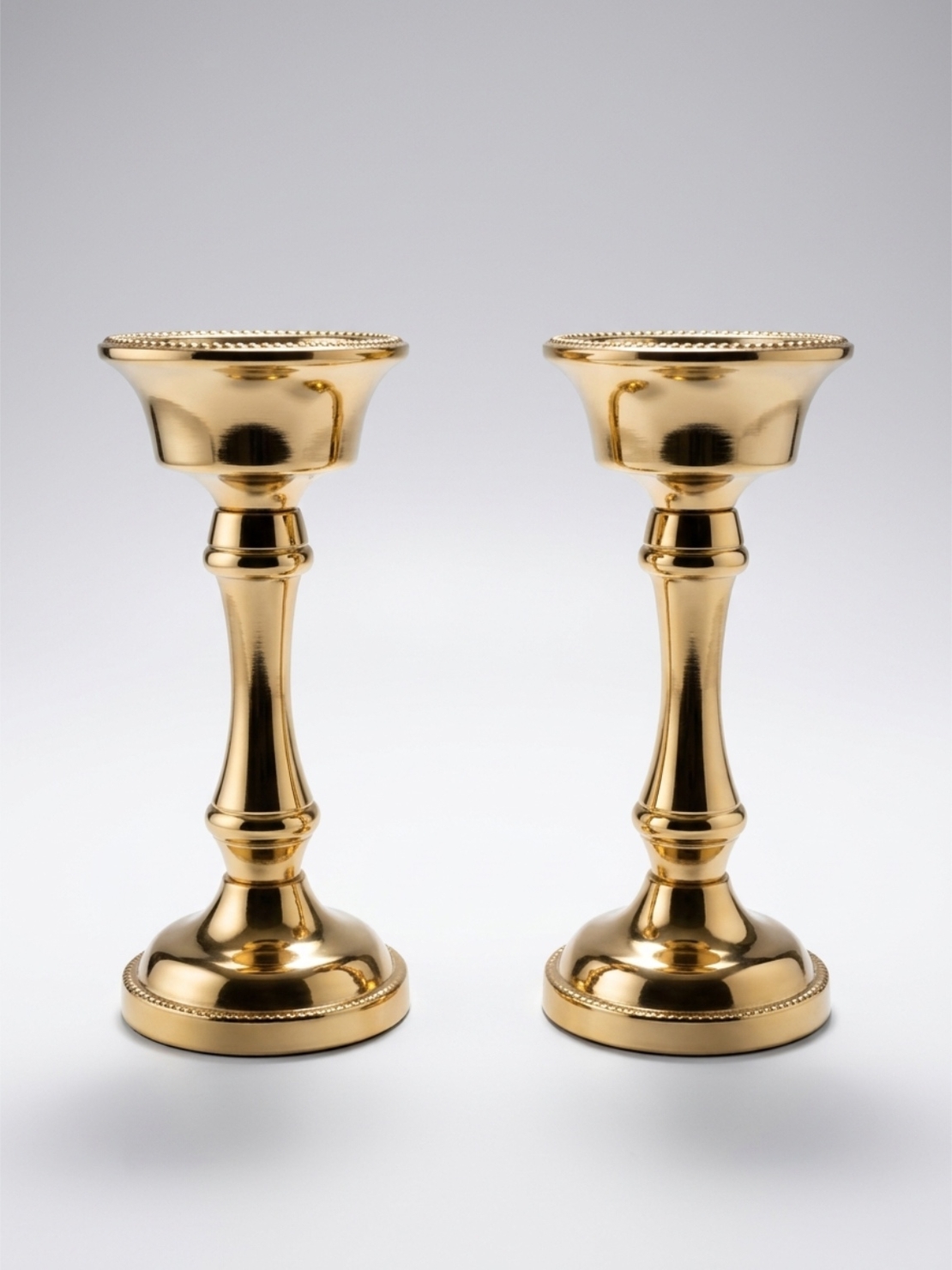 פמוטי מתכת זהב מוברש