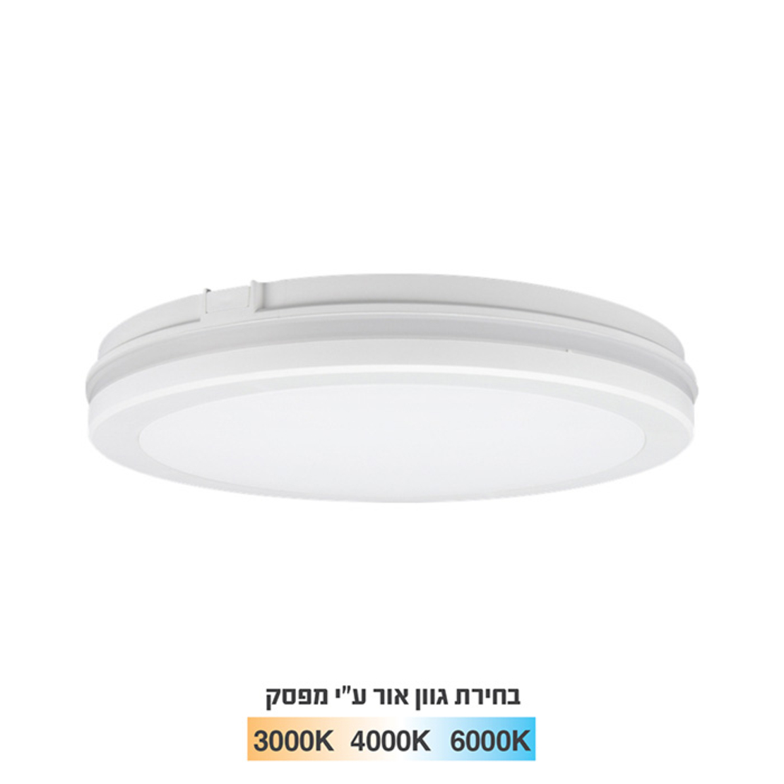 צמוד תקרה 20W לבן יורולוקס - גוון תאורה מתכוונן - IP65 - קוטר 20 ס''מ