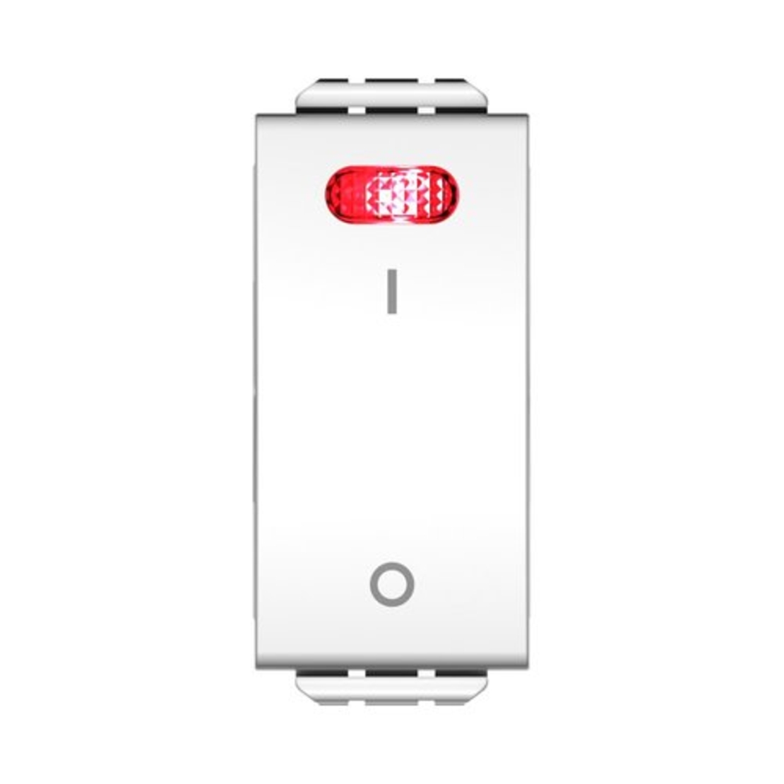 מפסק דו קוטבי מואר LED אדום מובנה לבן 1M ניסקו סוויץ'