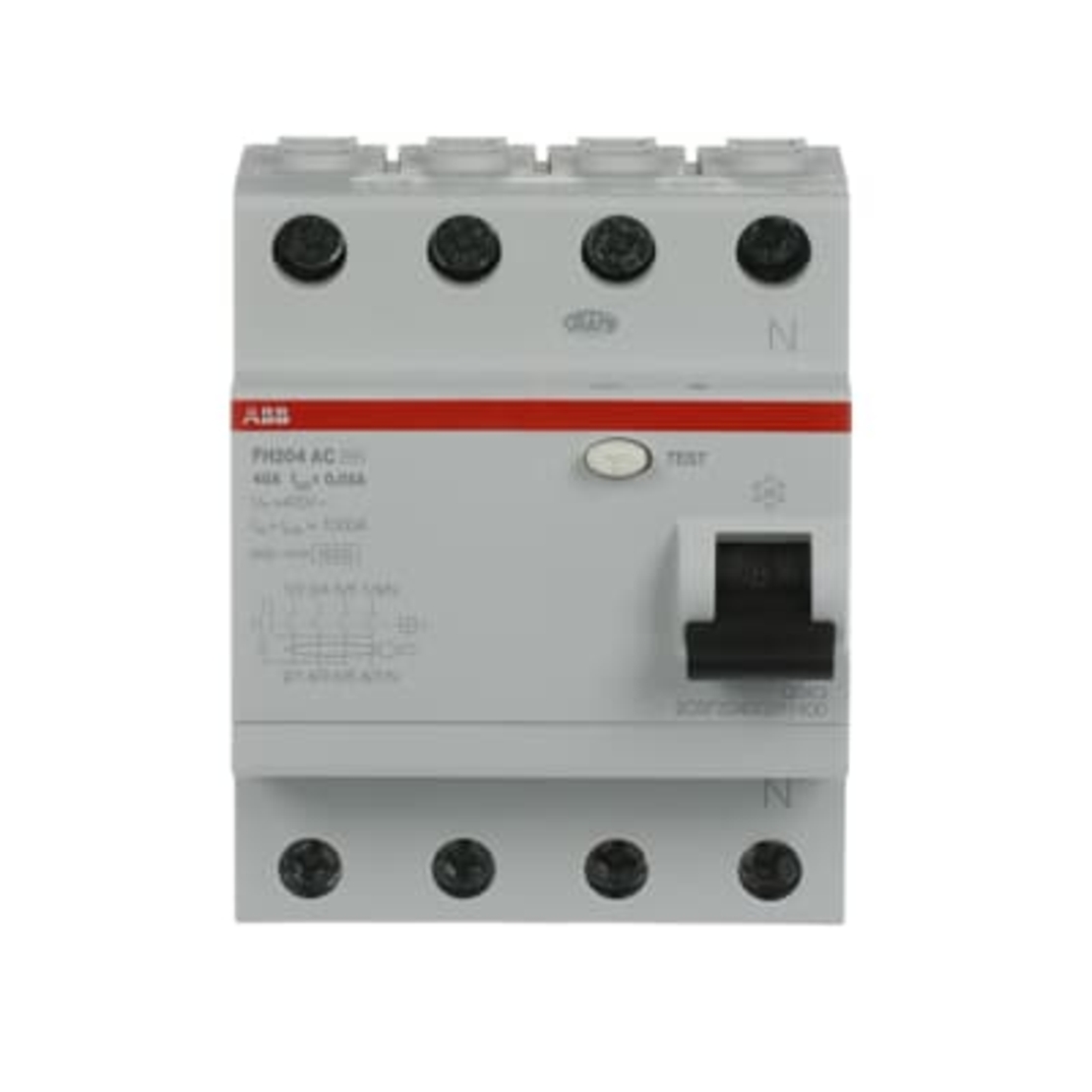 פחת תלת פאזי 30MA AC 6KA ABB 40A סדרת FH204
