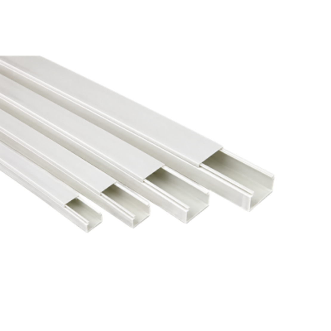 תעלת חשמל + כיסוי  17X17 מ''מ PVC צבע לבן באורך 2 מטר