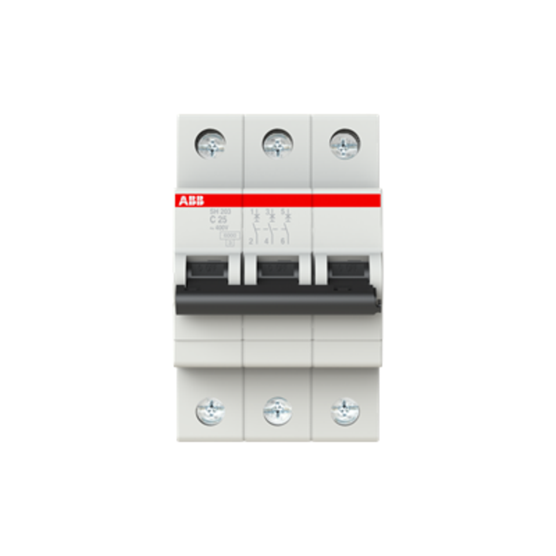 חצי אוטמט תלת פאזי 6KA ABB C25 סדרת SH203