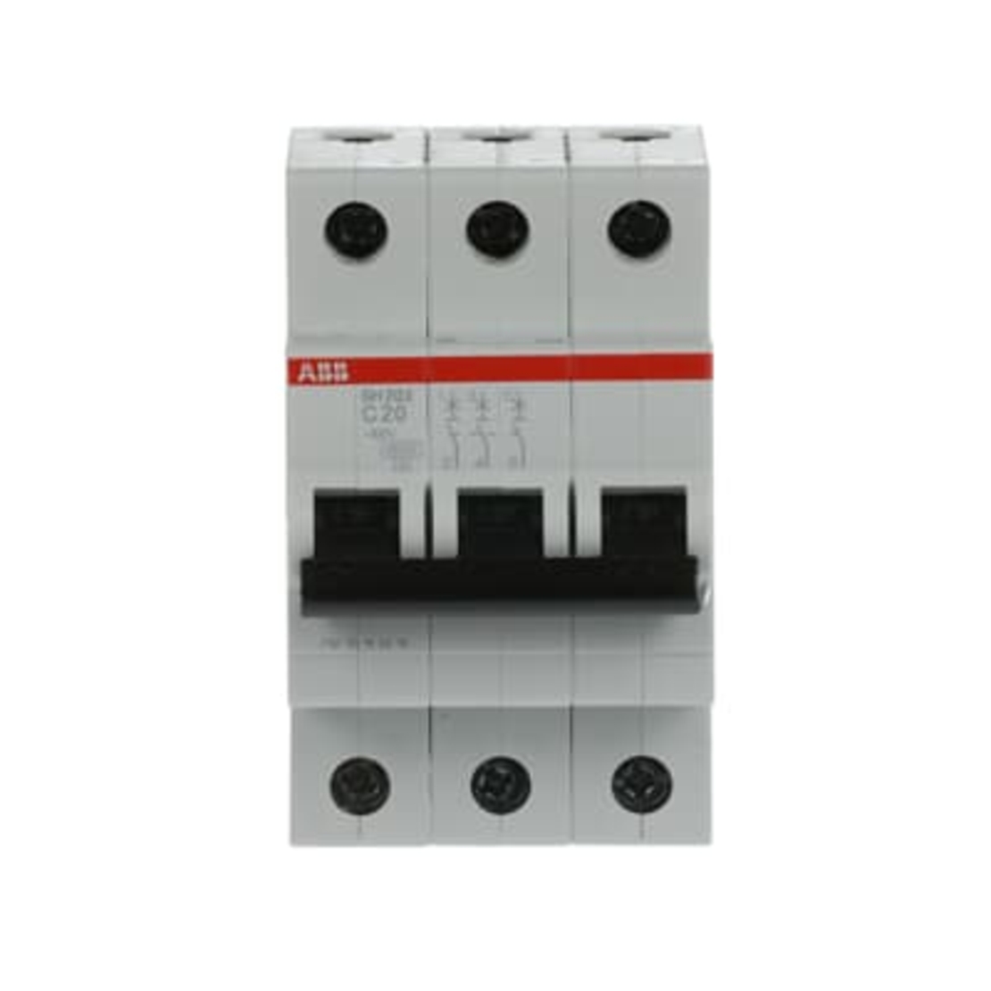 חצי אוטמט תלת פאזי 6KA ABB C20 סדרת SH203