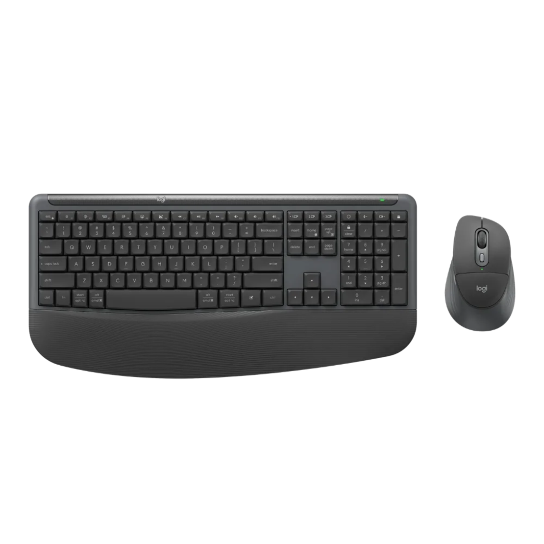 מקלדת ועכבר אלחוטיים דגם Signature Comfort Plus MK880 בצבע אפור כהה מבית Logitech