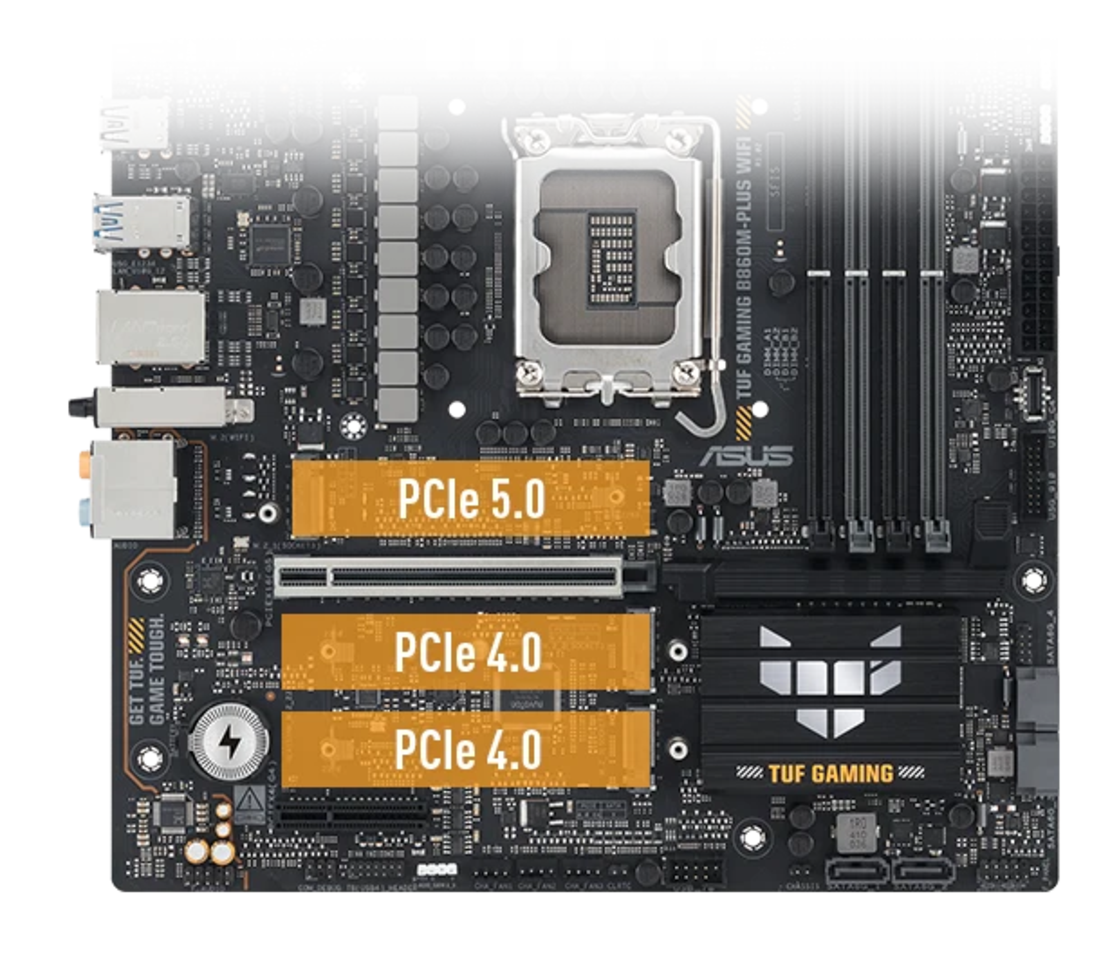 לוח אם ASUS TUF GAMING B860M-PLUS WIFI — 90MB1JV0-M0EAY0