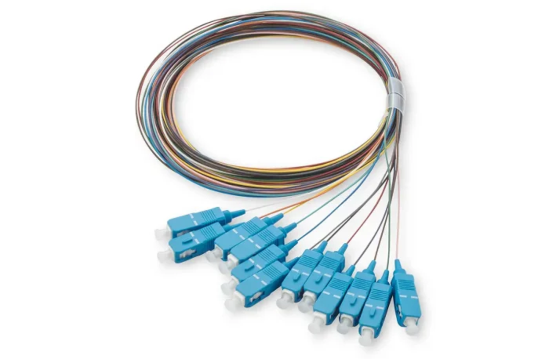 סט 12 פיגטיילים אופטיים SC/UPC SM G657A2 LSZH | תוצרת Western Wire