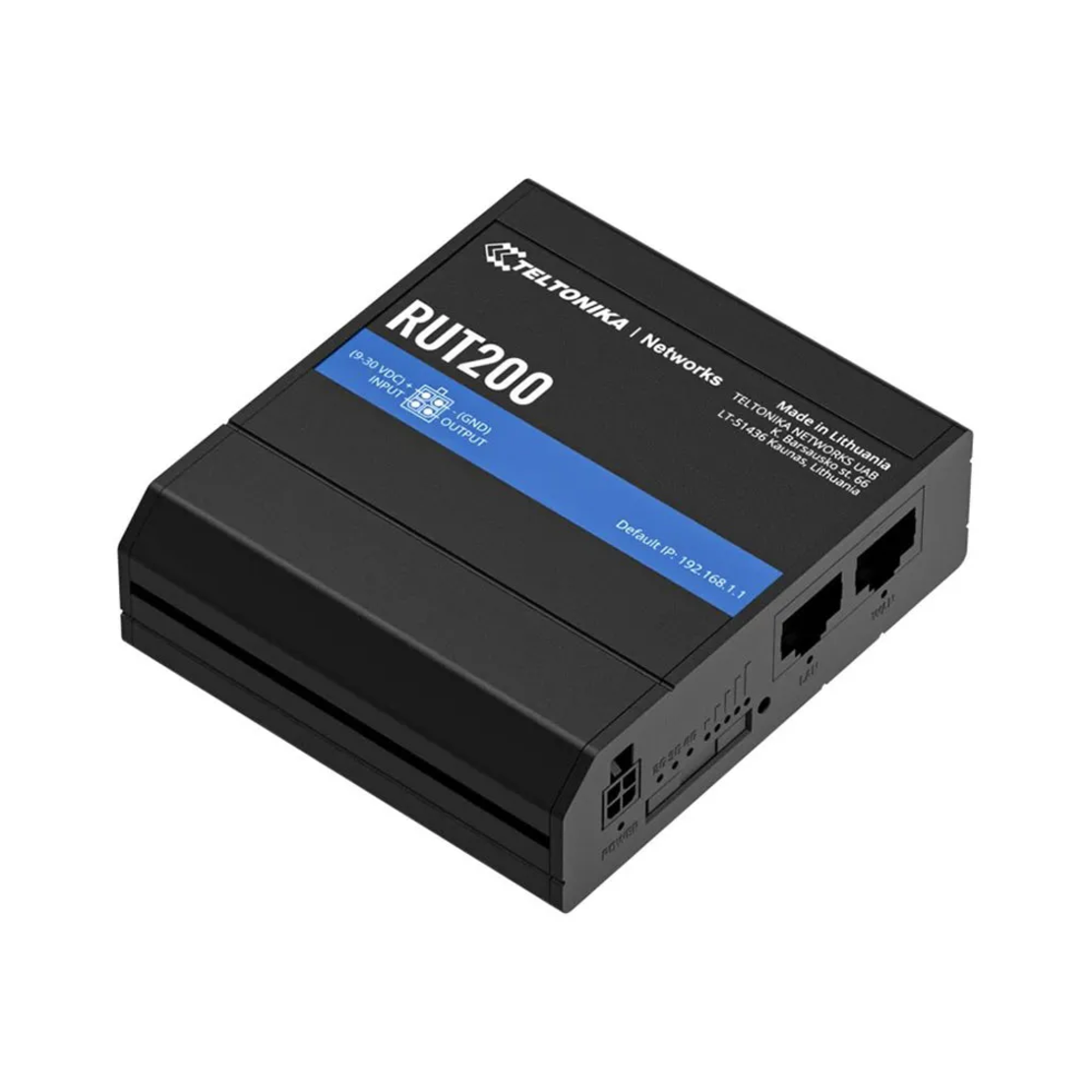 TELTONIKA RUT200 נתב תעשייתי 4G LTE עם Wi-Fi ו-2 יציאות Ethernet