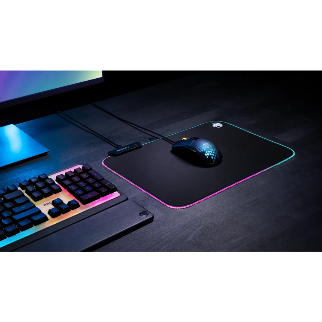 משטח מואר לעכבר ROCCAT SENSE AIMO RGB Medium 350×250