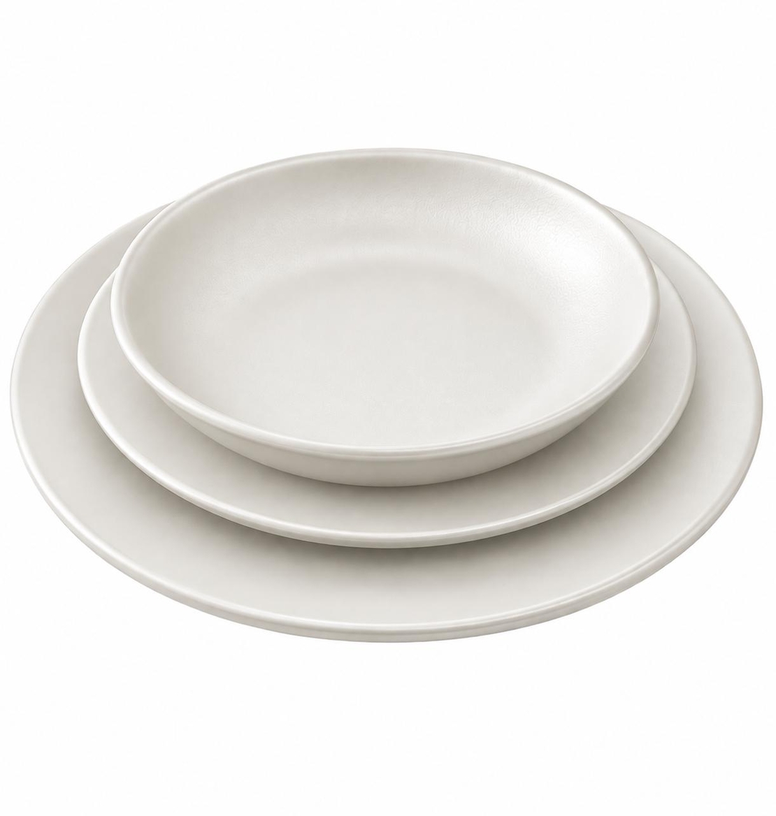 סט צלחות 18 חלקים דגם  Crystal White