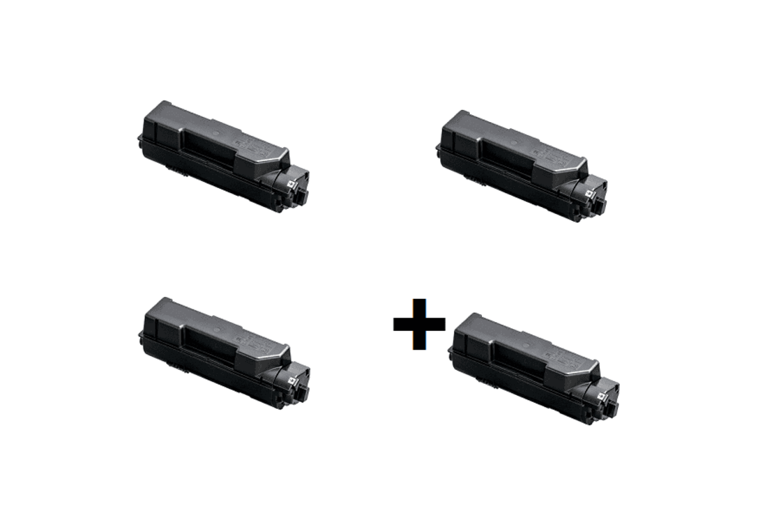 קנה 3 טונרים תואמים Kyocera tk1160, קבל טונר נוסף חינם!