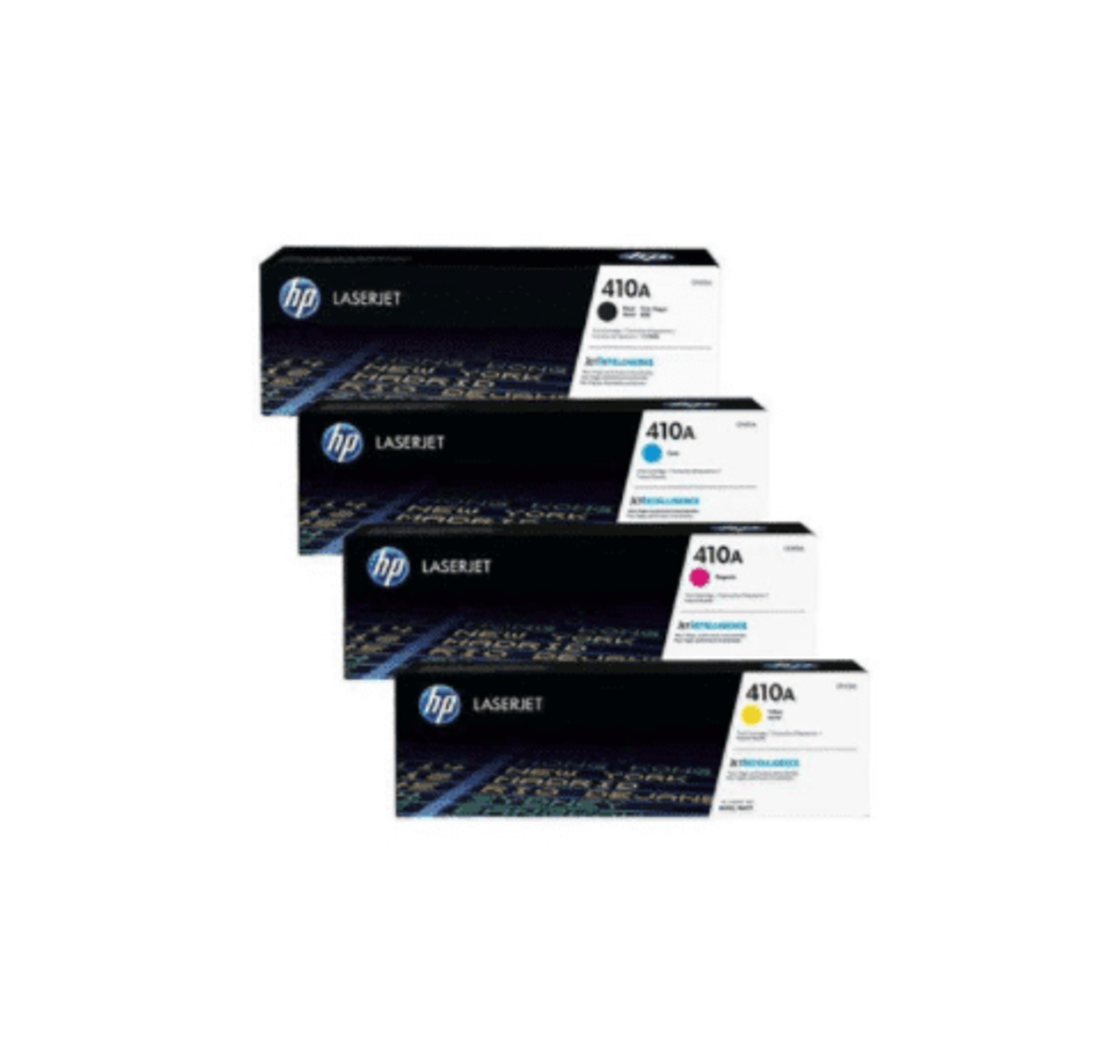 סט טונרים מקוריים hp 410a cf410a/cf411a/cf412a/cf413a