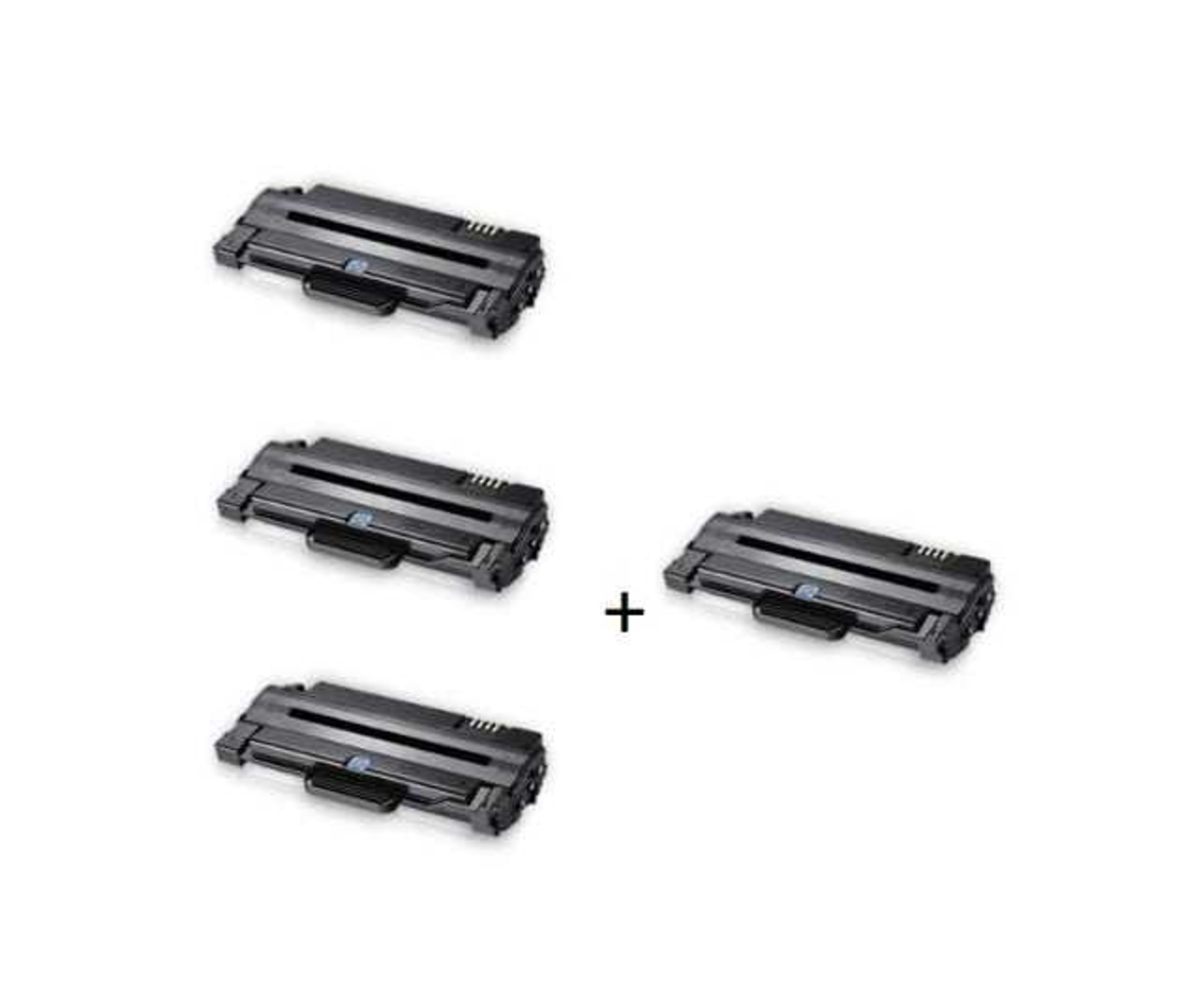 3 טונרים תואמים samsung mltd105l + טונר נוסף חינם.