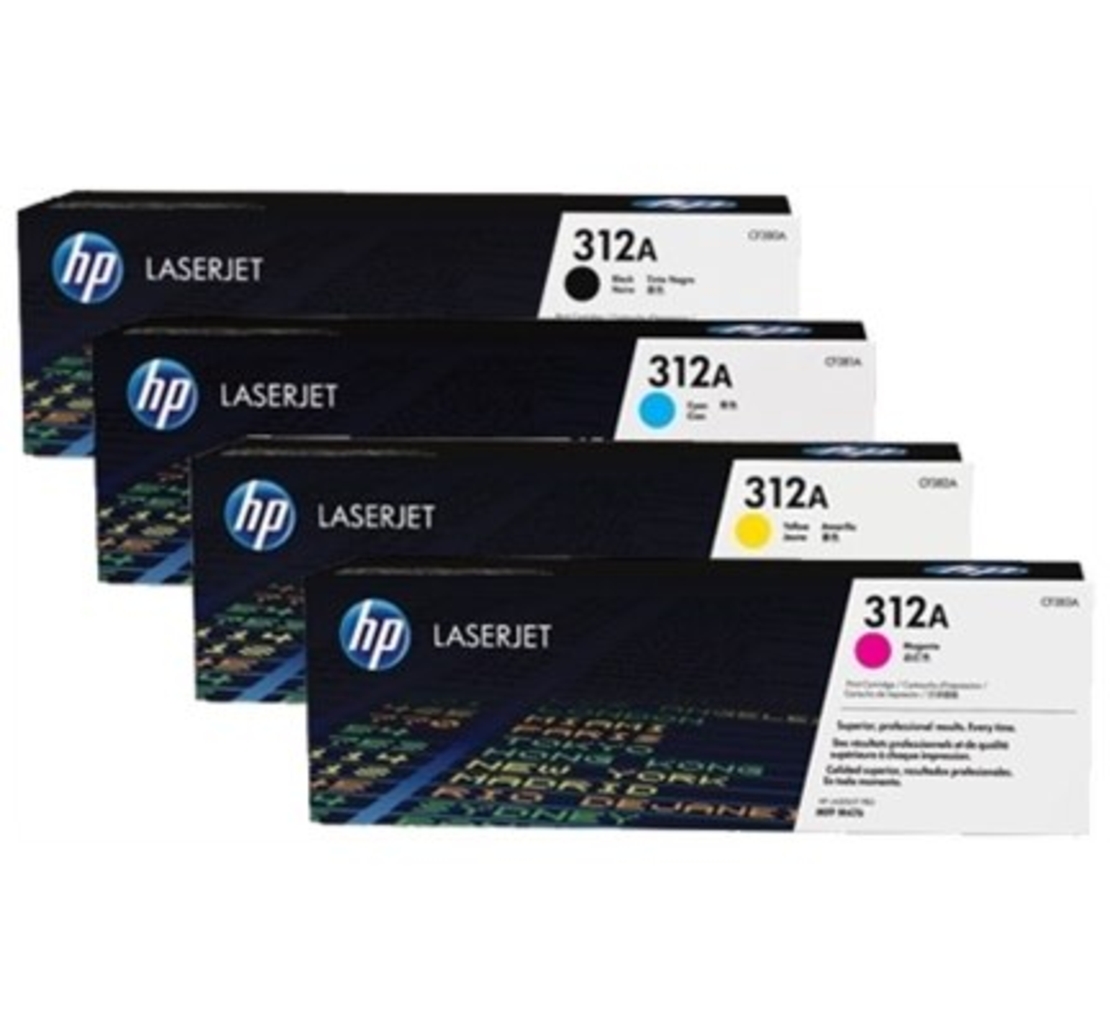 סט טונרים מקוריים hp 312a cf380x/381a/382a/383a