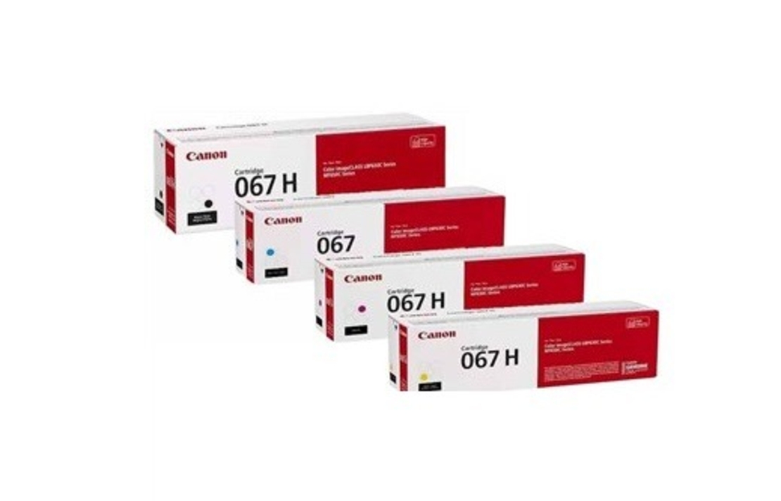 סט הכולל 4 טונרים מקוריים CANON 067H BK/C/Y/M