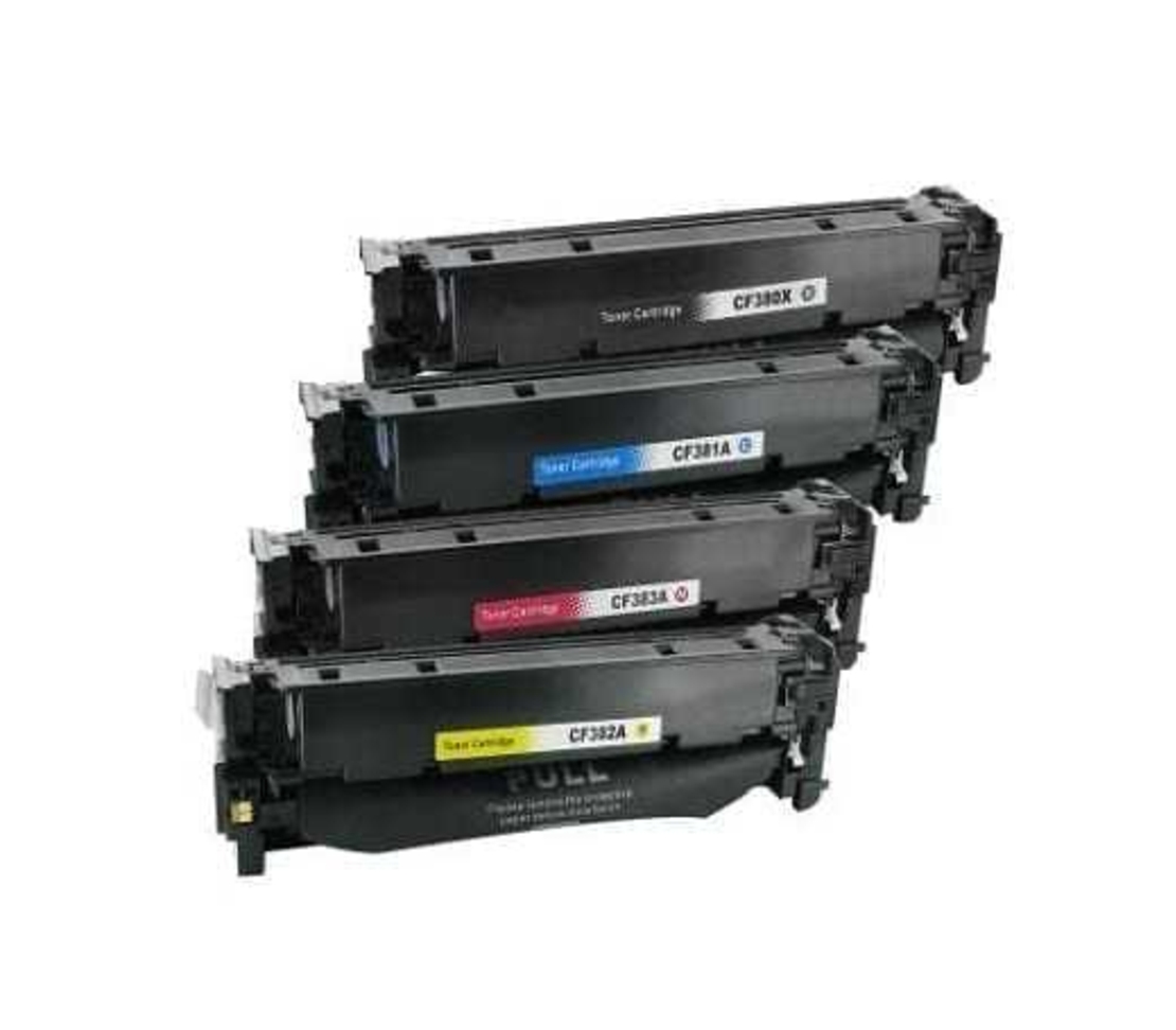 סט טונרים תואמים hp 312a cf380x/381a/382a/383a