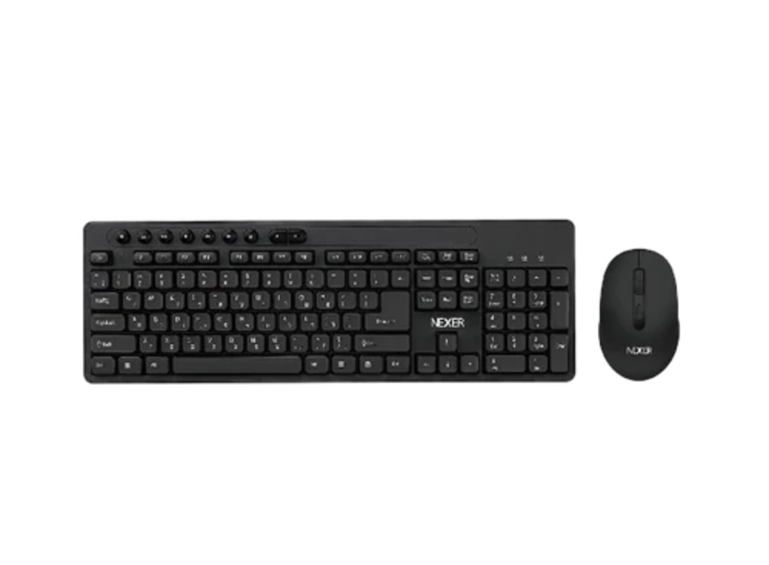 סט מקלדת ועכבר מולטימדיה אלחוטי NEXER KB-900 עברי