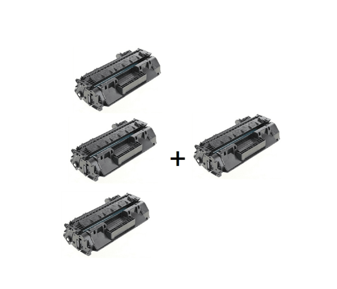 3 טונרים תואמים hp cf280a + טונר נוסף בחינם