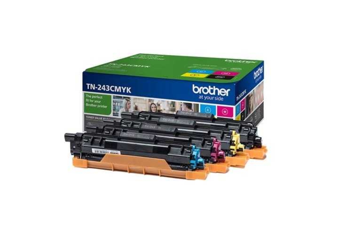 סט 4 טונרים מקוריים BROTHER TN243BK/C/M/Y