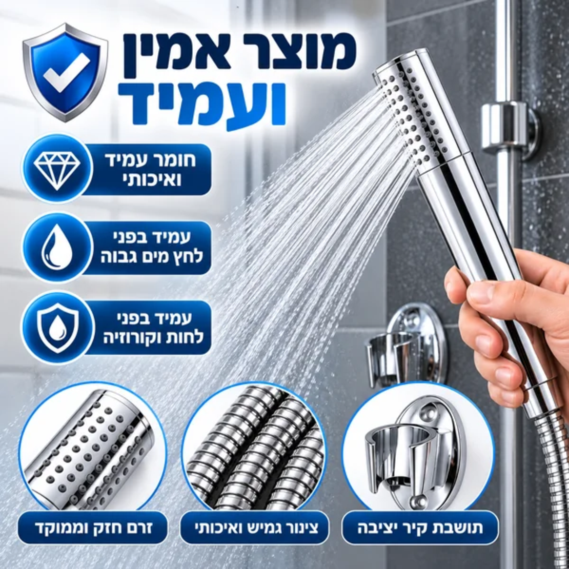 ALT מומלץ: סט ידית אמבט וצינור GoodMix – מוצר אמין ועמיד מחומר איכותי, עם זרם מים ממוקד וצינור גמיש.