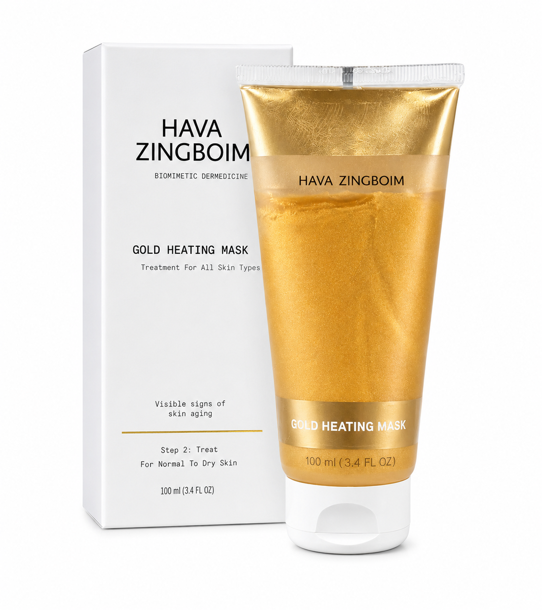 מסכת זהב מחממת לחידוש והחייאת העור – HAVA ZINGBOIM Gold Heating Mask