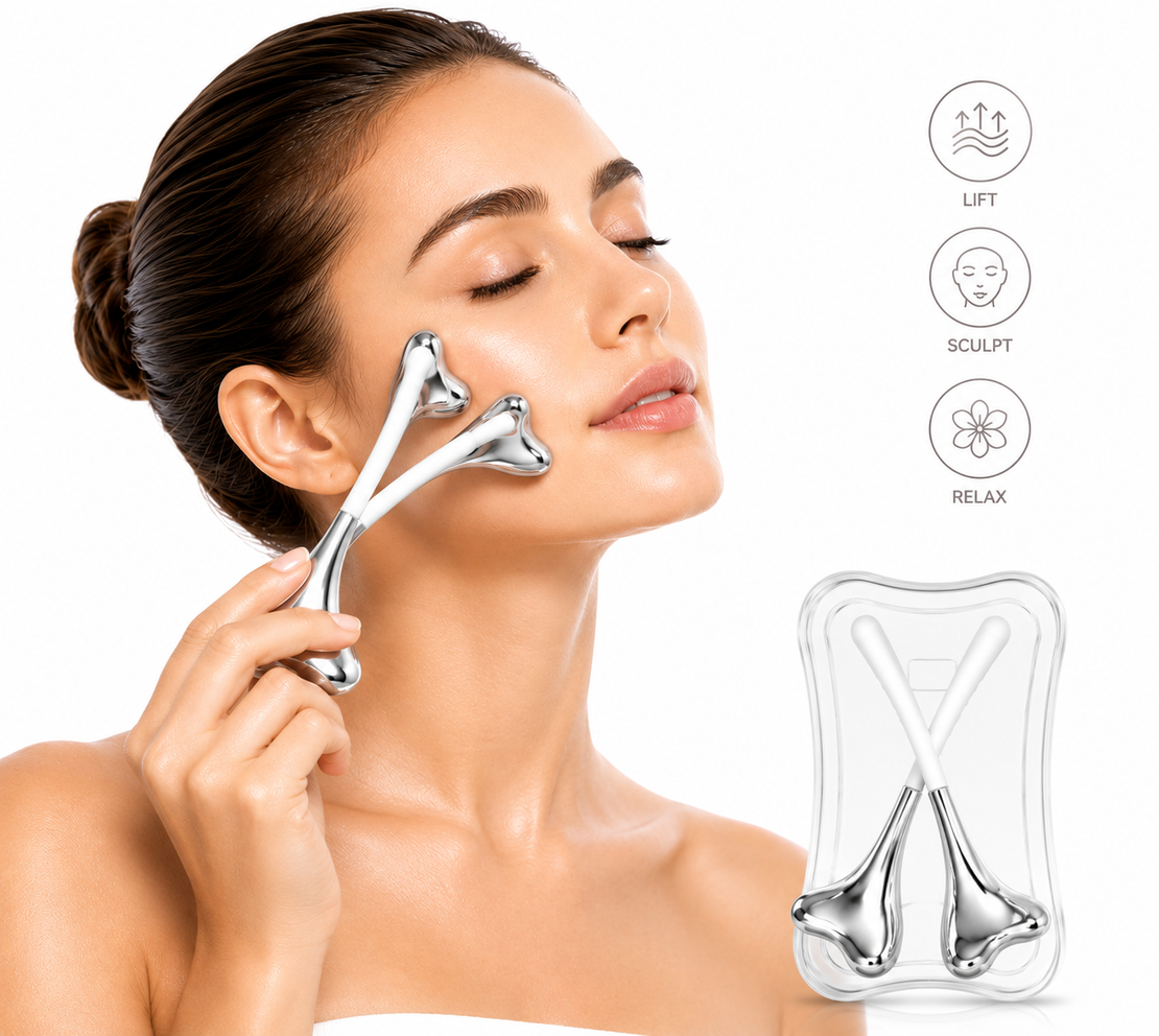 מעסה פנים יוקרתי Silver Lift – לעיסוי, ניקוז והענקת מראה זוהר לעור