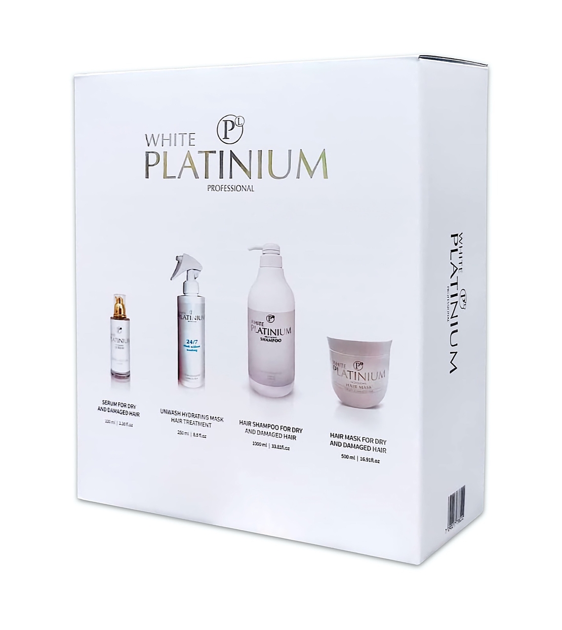 וויט פלטינום white platinum ערכת טיפוח לשיער 4 מוצרים משלוח חינם