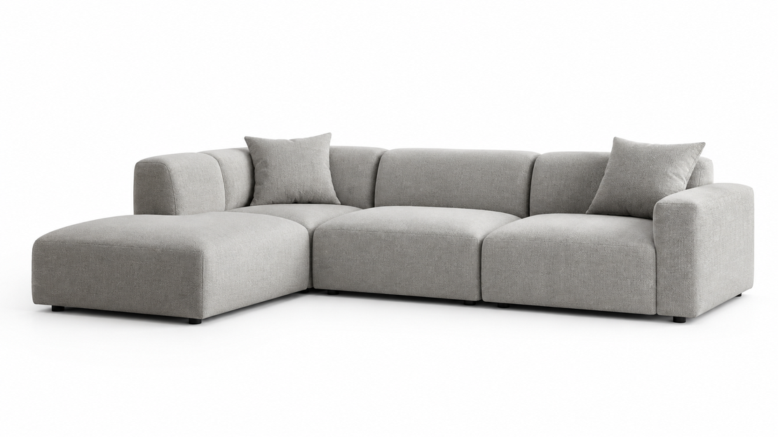 Minimalist Light Grey Sectional