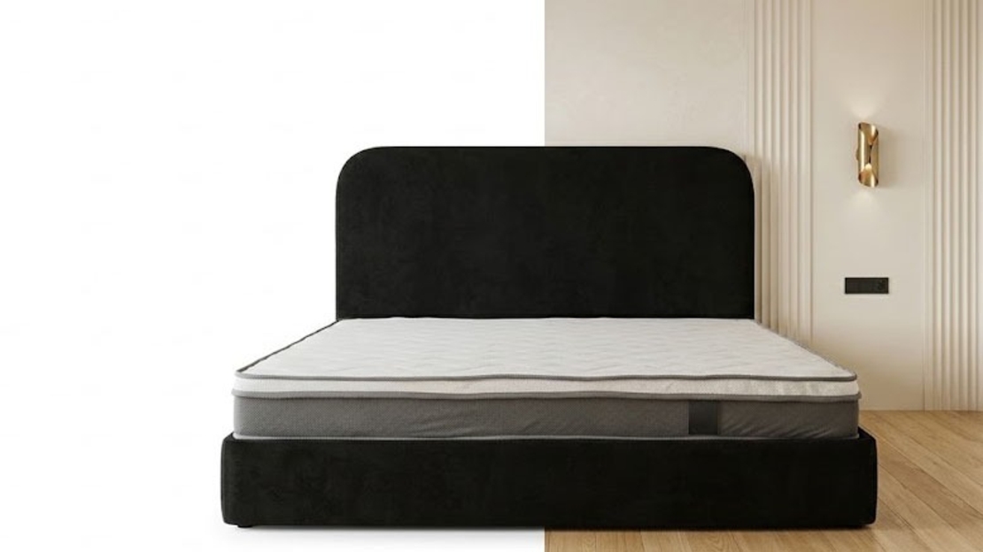 Modern Black Velvet Bed Frame