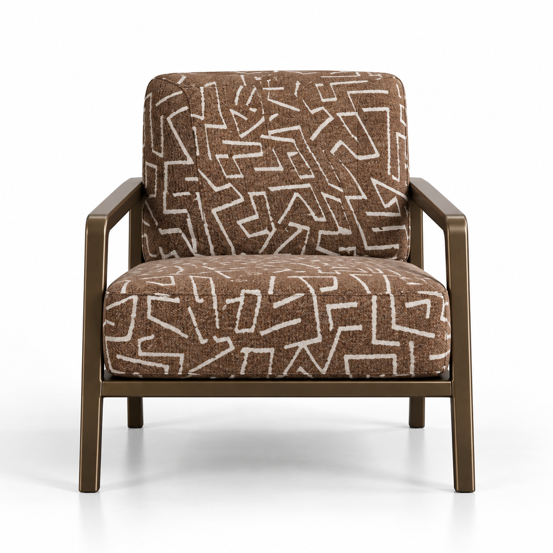 Bronze Abstract Accent Chair