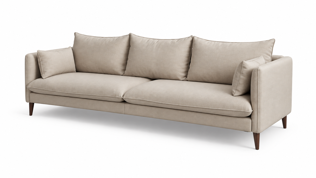 Olive Velvet Modern Sectional